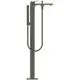 Freistehender Waschbeckenarmatur von Ideal Standard in Magnetic Grey, mit einer schlanken Säule und einem flexiblen Auslauf für eine moderne Badgestaltung.
